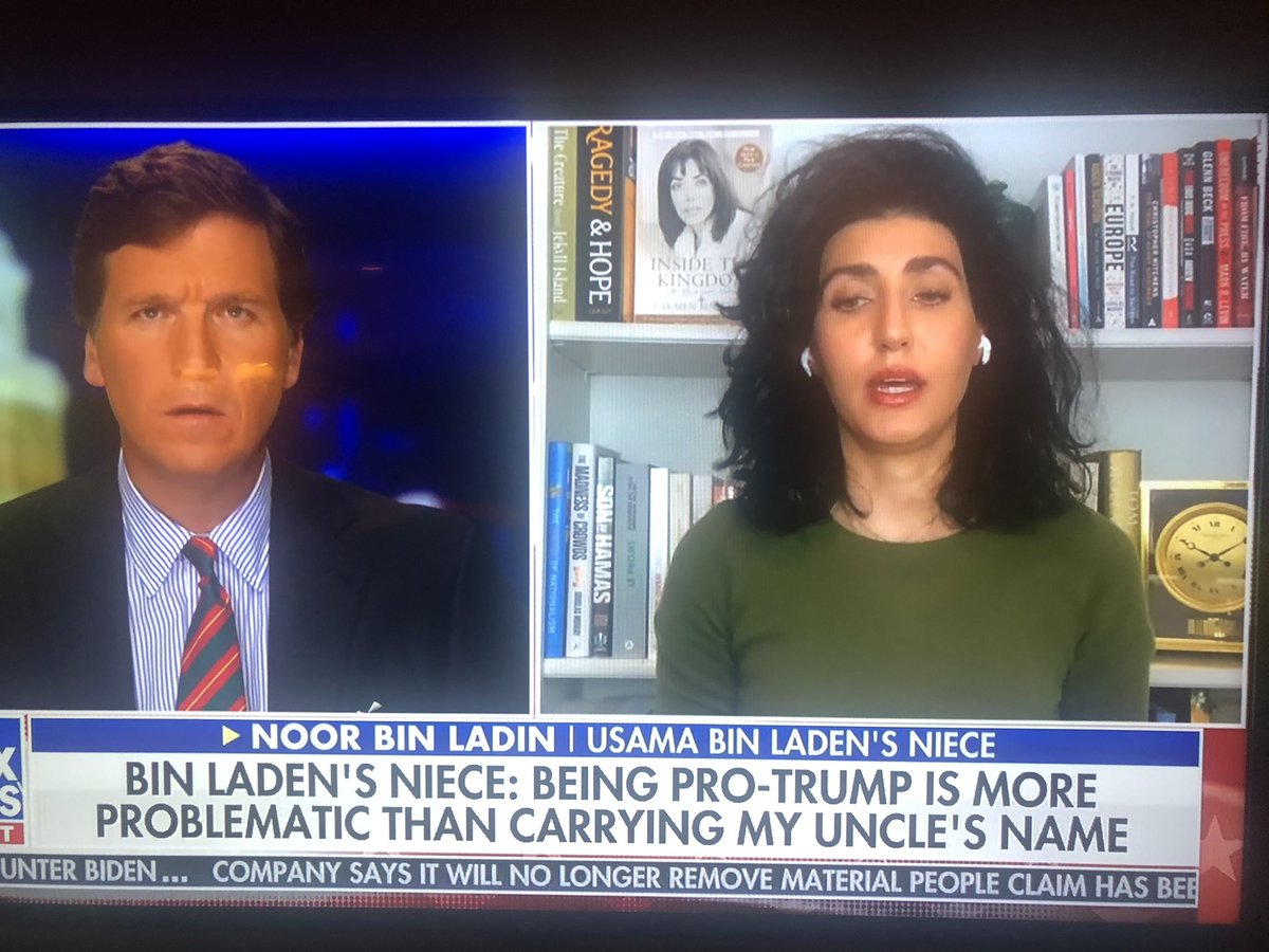 intheMatrixxx's tweet photo. Bin Laden’s niece. 

Clock 10 and 2. Creature from Jekyll  Island and Tragedy and Hope. 5:5. https://t.co/qtDXDjvlTf