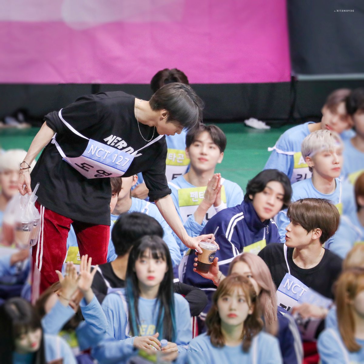 these pics are literally from an nct fansite and their faces are blurred out i am suffering-