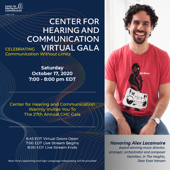 Impact24PR's tweet photo. Congratulations to Alex Lacamoire (@LacketyLac) on his Eleanor Roosevelt Humanitarian Award! Join @chchearing  tomorrow at 7 p.m. EDT to watch the virtual gala and Alex's acceptance speech!

Tickets/donations: https://t.co/KsWc59YUXf 

#CHCGala2020 #CommunicationWithoutLimits https://t.co/aPU2JXZ1xM