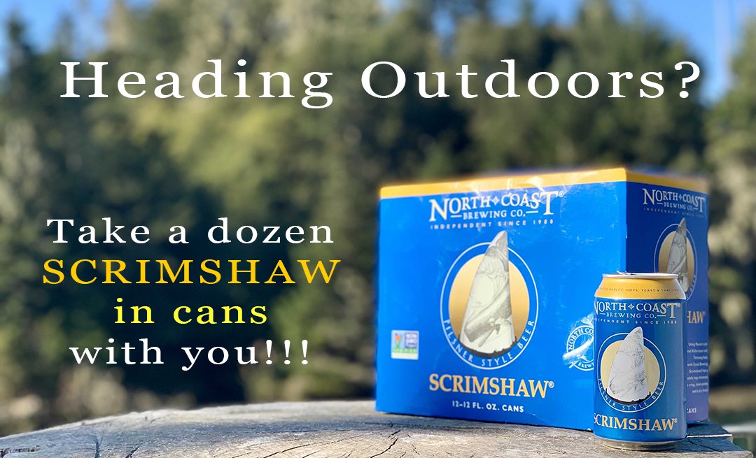 NoCoastBrewCo's tweet photo. Take SCRIMSHAW with you... now in cans too!
#scrimshaw #scrimshawpilsner #ncbcoutside #coasttocan #bcorp #independentbeer #craftbeer #beerstagram #packitinpackitout #keepitclean #staysafe https://t.co/erNiOUyJfQ