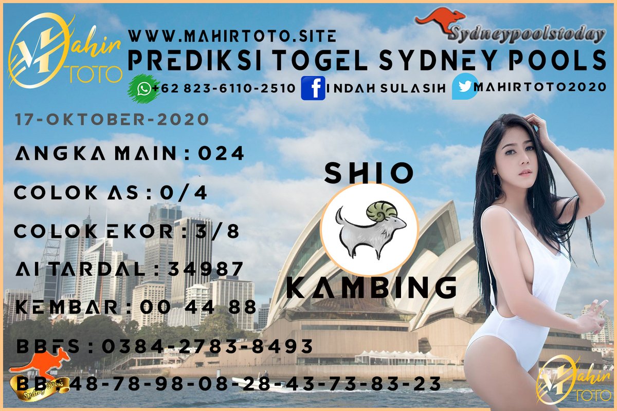 mahirtoto2020's tweet photo. PREDIKSI SYDNEY 17 Oktober 2020 bossku 😘💕
#mahirtoto #mahirtogel #update #prediksi #judionline #togel #togeljitu #bandartogel #togelonline #totosdy #datasdy #prediksitogel #bocorantogel #prediksisdy #bocoransdy https://t.co/QJHZq8zuFp