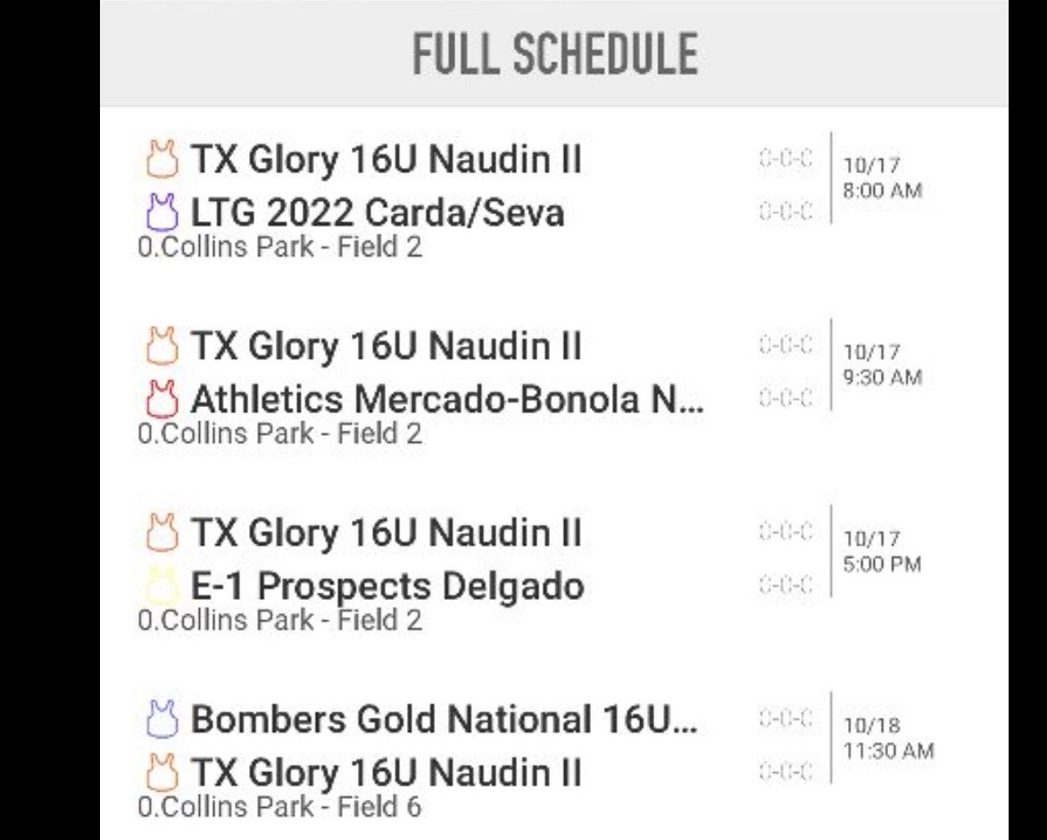 New game schedule!!