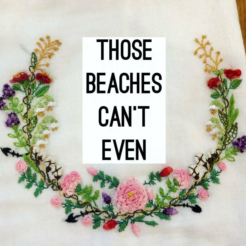 FrouFruGal's tweet photo. It’s been a hot minute since I’ve embroidered anything, but I dusted off my skills and made this for the daughter’s birthday. It makes me laugh to have the beautiful flowers with a salty saying. https://t.co/NB2mKROWrm https://t.co/tjFS1iF6he