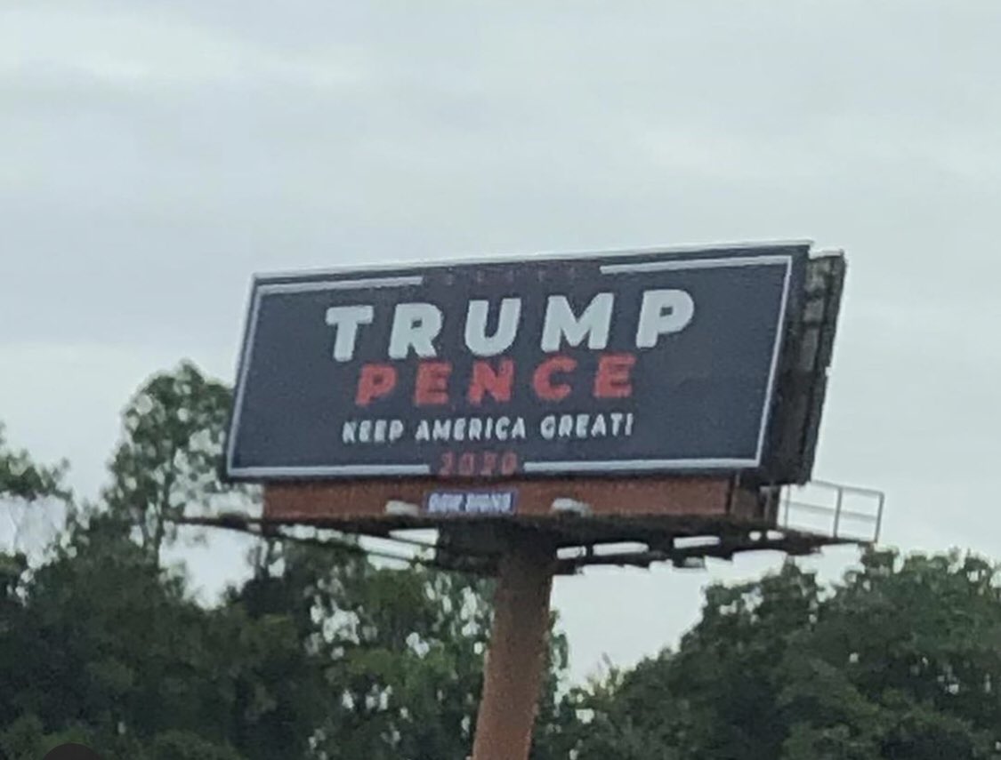 Took this pic after I had seen about 20 billboards driving through MO, TN &amp; MS. 
This #2020 reminds me of Reagan’s  re-election in 1984.  I’ll be shocked if there is not a #Trump2020Landslide #ProLife