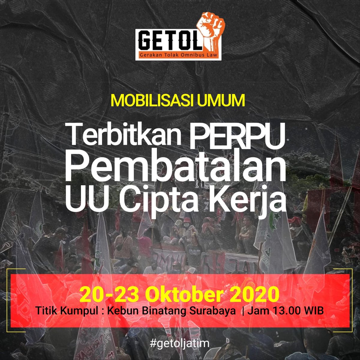 KasbiIndo's tweet photo. #BatalkanOmnibusLaw #MOSITIDAKDIPERCAYA Bergerak dan berjuanglah seluruh elemen perubahan! https://t.co/JkVFqXZakU