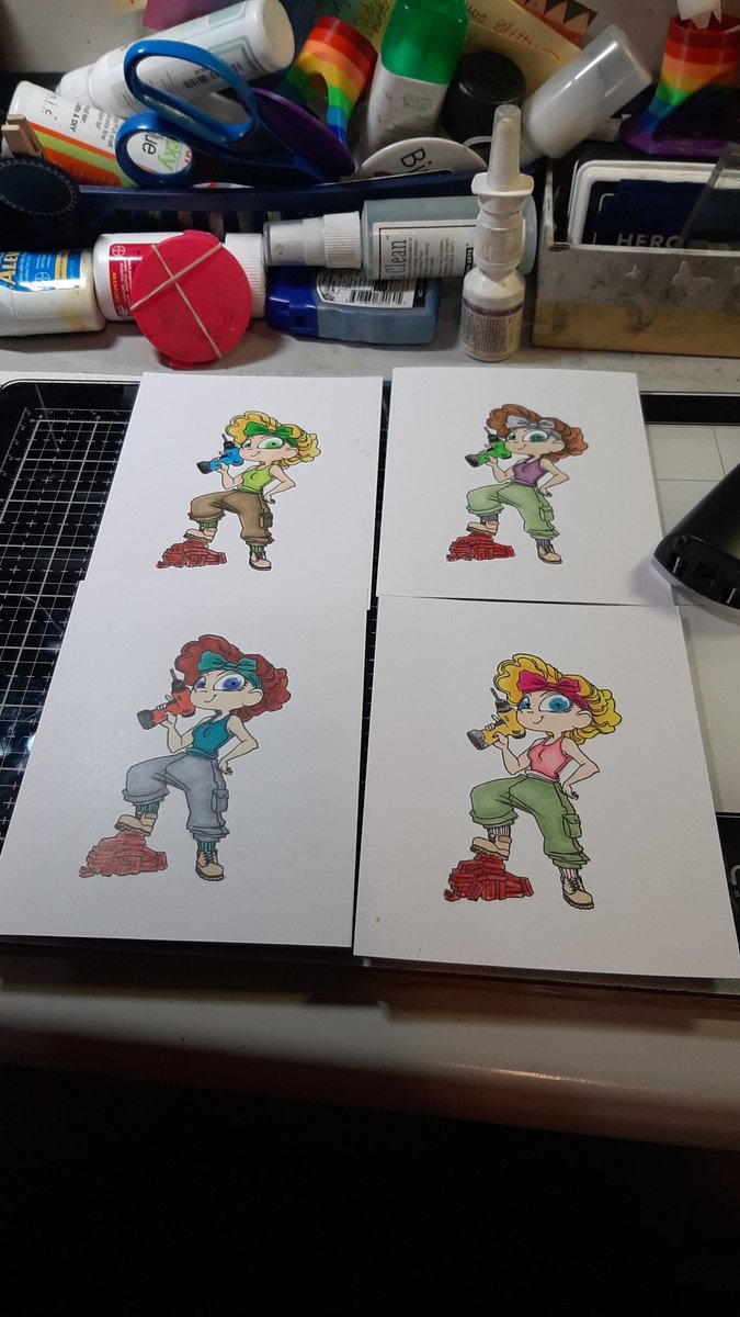 CardstockQueen's tweet photo. Ready to be made into cards for a current order! #cardmaking #cardmaker #cards #badasswomen https://t.co/Q5rbiZzWta