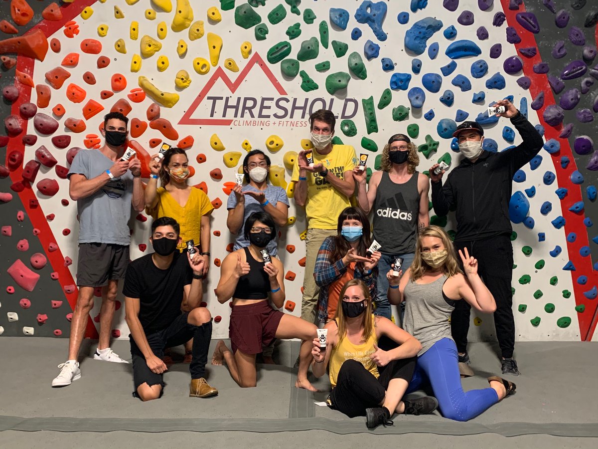 climbthreshold's tweet image. Post staff meeting photo with our @frictionlabs chalk! Thanks FL for sending our team your awesome product. If you haven’t read the research on how chalk is killing COVID, read here: news.cuanschutz.edu/news-stories/l… #ClimbOn #ClimbThreshold
