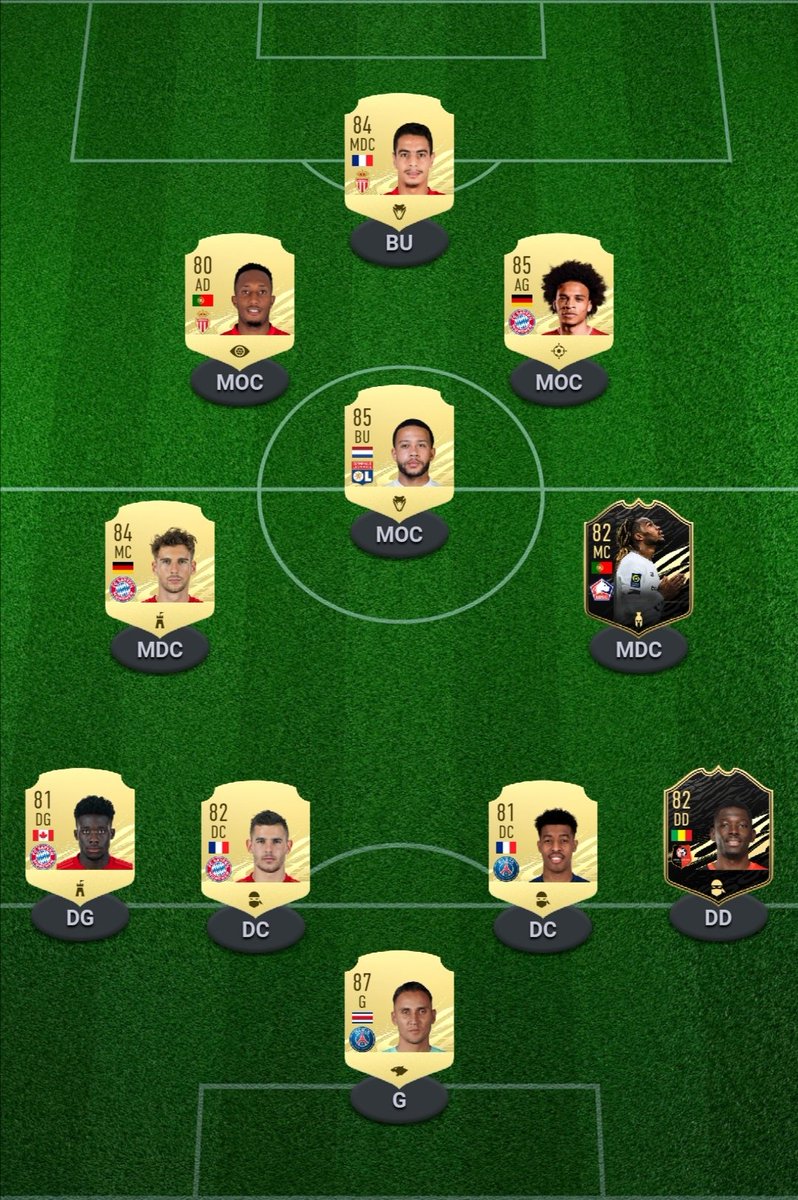 SamFlacooo's tweet image. L'équipe pour le 1er #FUTChampions ce week-end ! Le deuxième screen est pour l'equipe in game. #FIFA21 #FUT21 #FUT #FIFA #Squad #Team