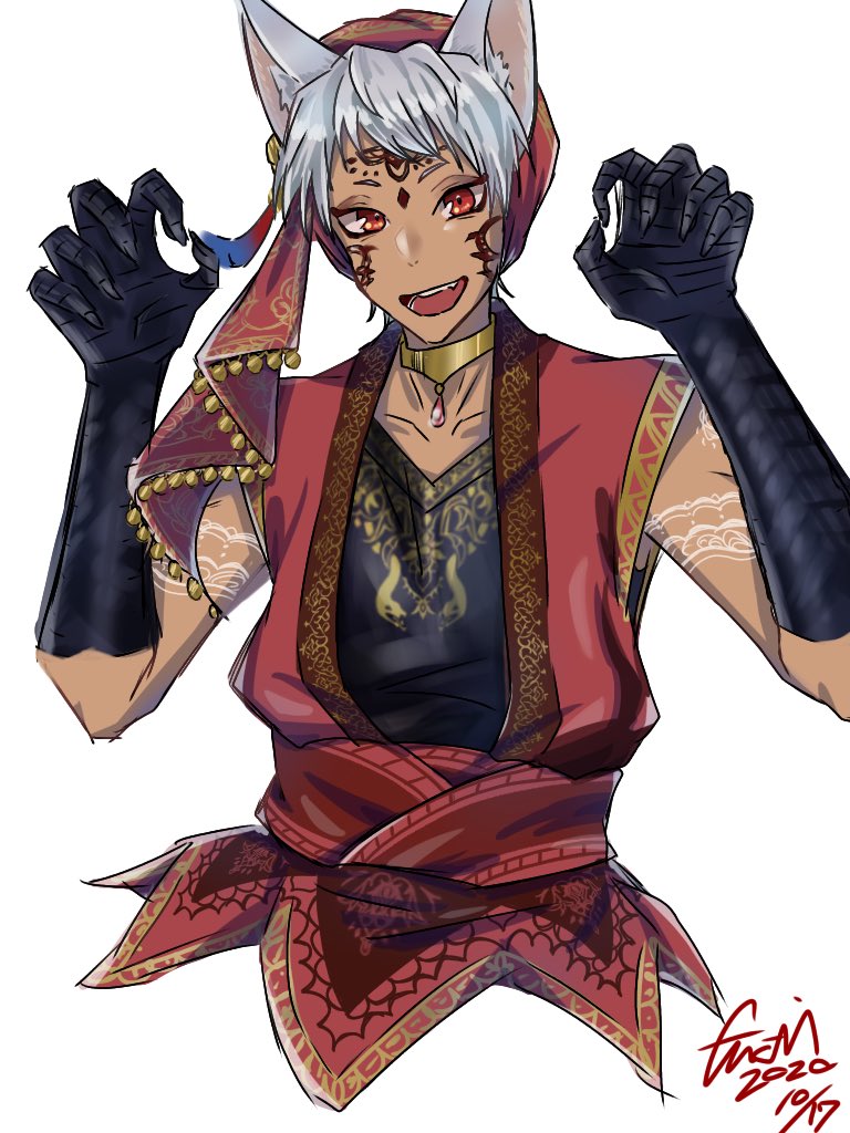 カリムくん rkgk ハロウィンいいよな…。 てか柄がムズい… 所々サボった