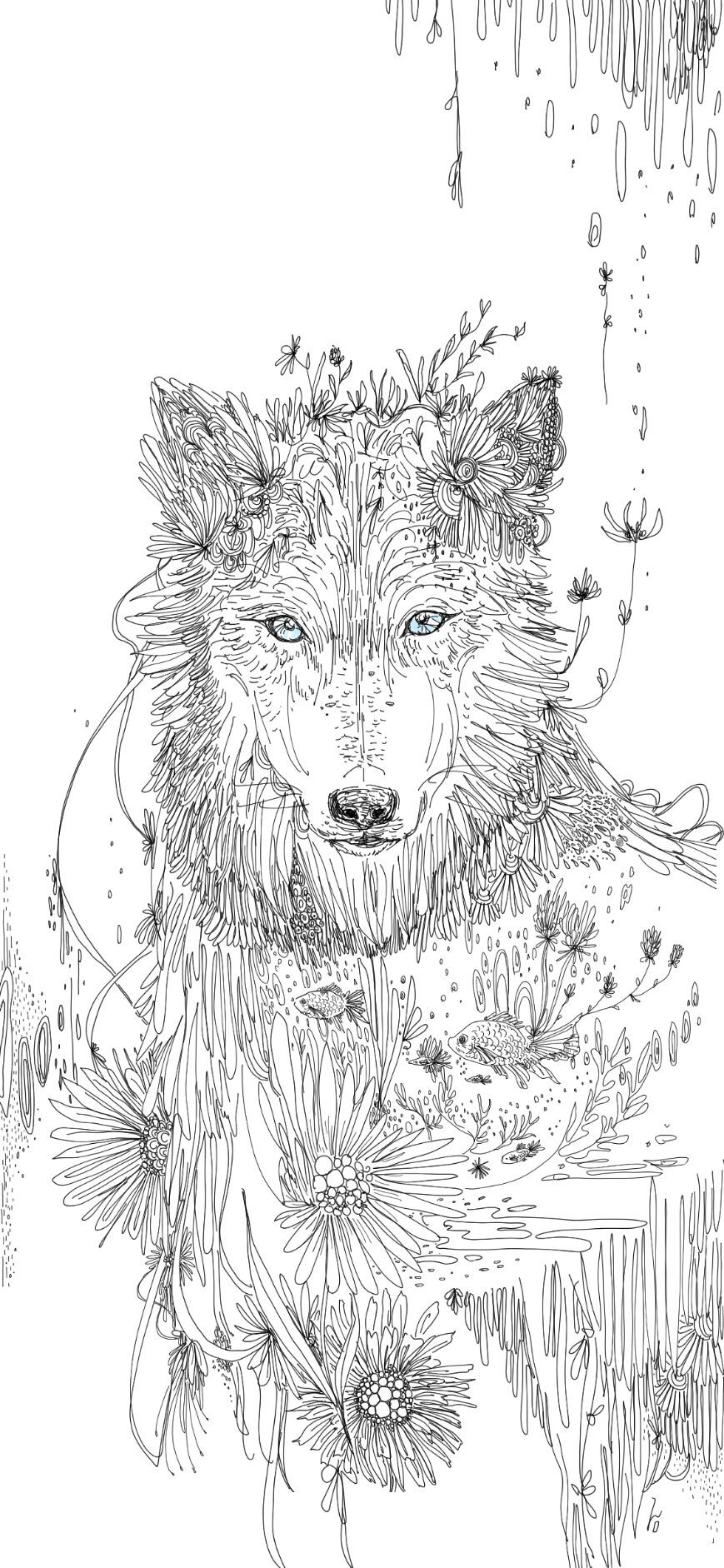 まみ郎 スマホの待ち受け画面のご依頼ฅ W ฅ 狼 待ち受け ペン画 デジタルイラスト T Co Zwp9y9elme Twitter