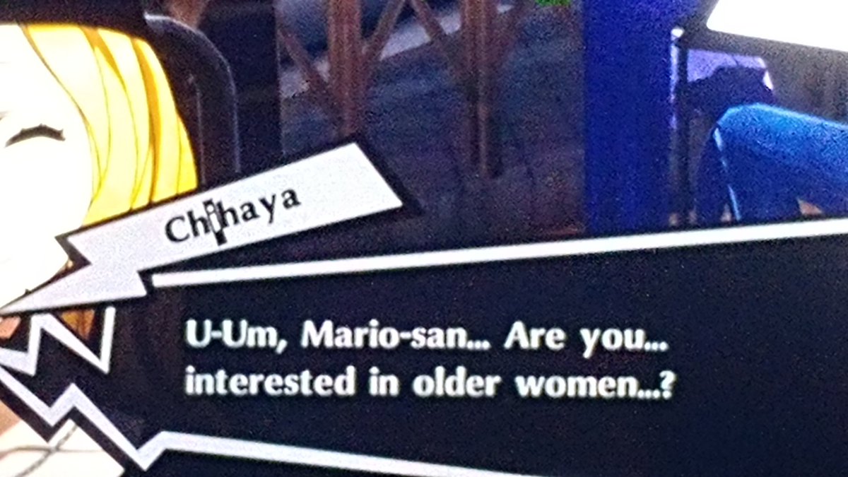 Is this a reference to my last playthrough where I accidentally romanced the teacher because I didn't know she was an option & thought the dialogue choices were jokes? Or is this because Makoto is one year older?Or is this always one of her lines & it's all just a coincidence?