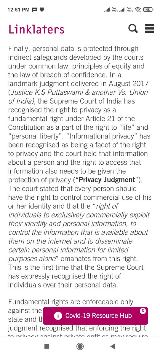 There are supreme Court judgements on data privacy, my right to privacy is a fundamental right.  @airtelindia you are treading on dangerous territory here. Someone should drag you to courts