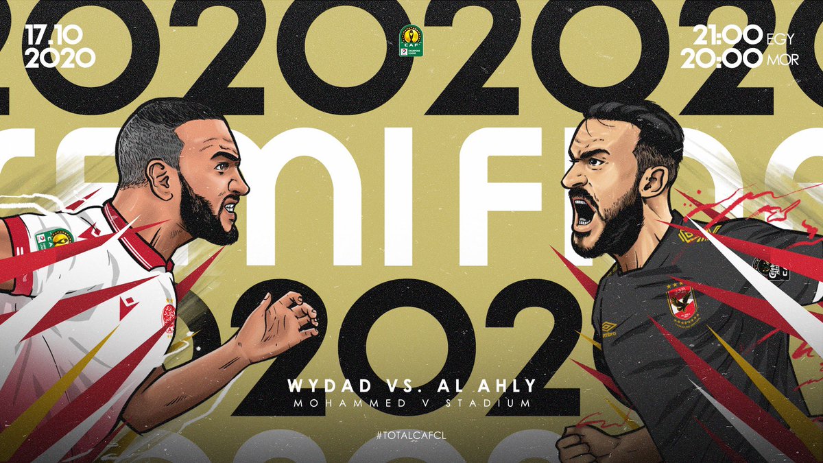 𝘽𝙖𝙘𝙠 with a 𝘽𝙖𝙣𝙜 💥

The first #TotalCAFCL game in 224 days! 🔥

It's 𝗠𝗔𝗧𝗖𝗛𝗗𝗔𝗬! Semi-final first leg:
<a href="/WACofficiel/">Wydad Athletic Club</a> vs. <a href="/AlAhly/">‏النادي الأهلي</a>! ⚡