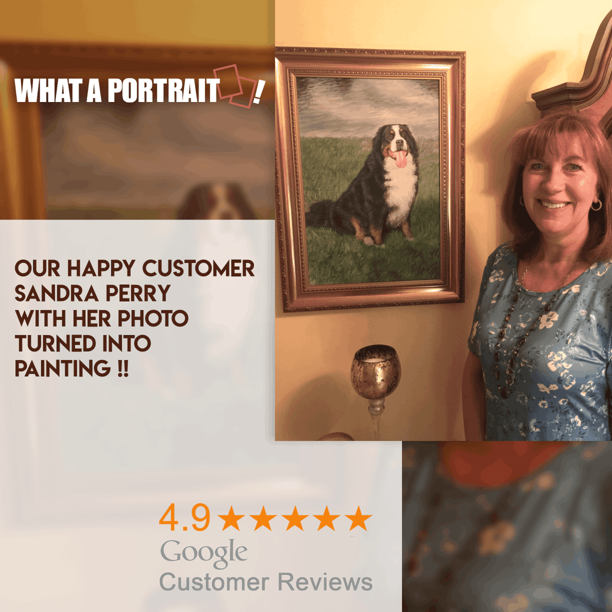 Sandra knows she made the right choice. What are you waiting for? Experience What A Portrait's impeccable service today! 
whataportrait.com
#whataportrait #PortraitPainting #oilpainting #phototopainting