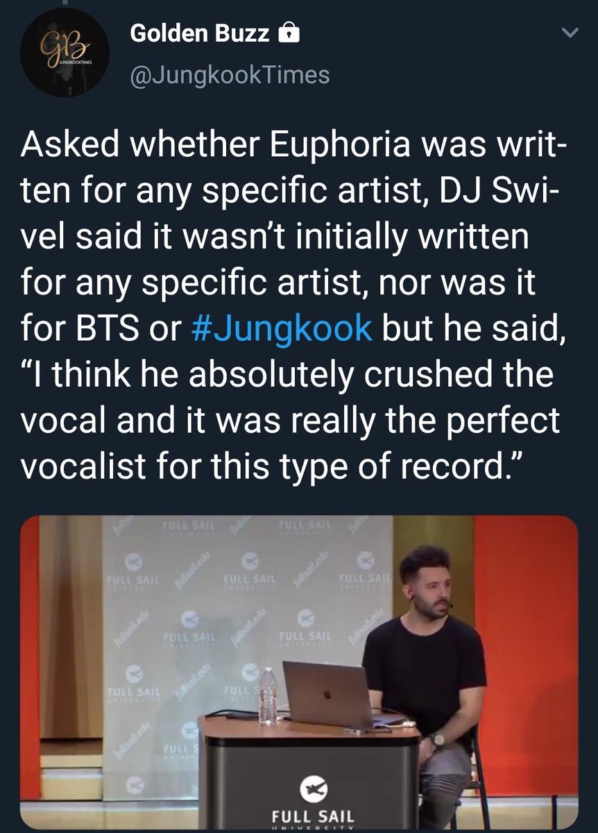 Both the producers from Euphoria (DJ Swivel) and My Time (SleepDeez) have time and time again praised Jungkook’s voice and vocal abilities. The amount of times they praised him is actually countless. It wouldn’t fit into this thread.
