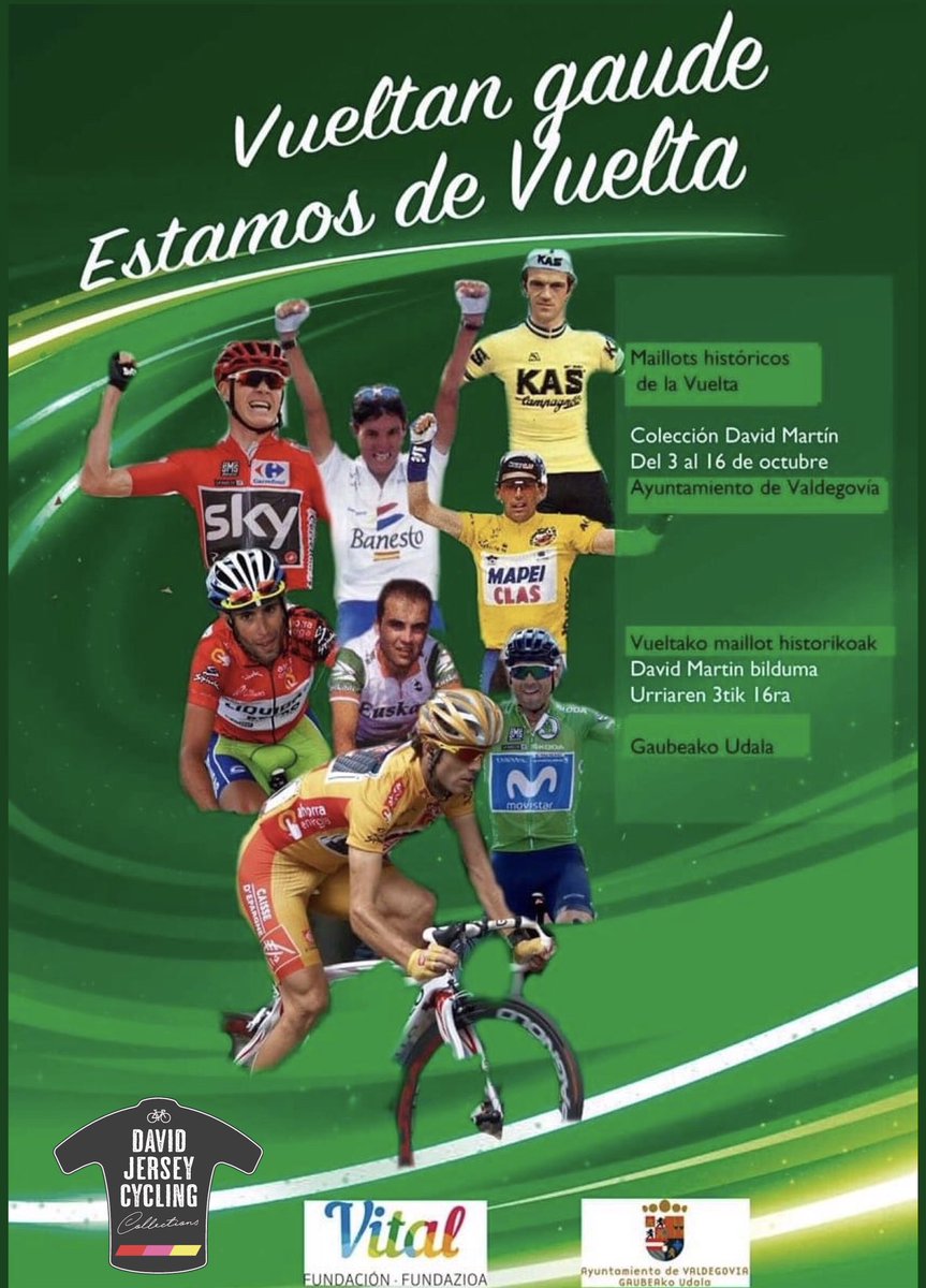 Ultimo fin de semana para visitar “Estamos de Vuelta” en la localidad alavesa de Valdegovia, una exposición de maillots, dedicada a la historia de @lavuelta No os la perdáis! 😉😉🚴♂️🚴♂️👕👕 #LaVuelta20 https://t.co/fF5VOTAnNn