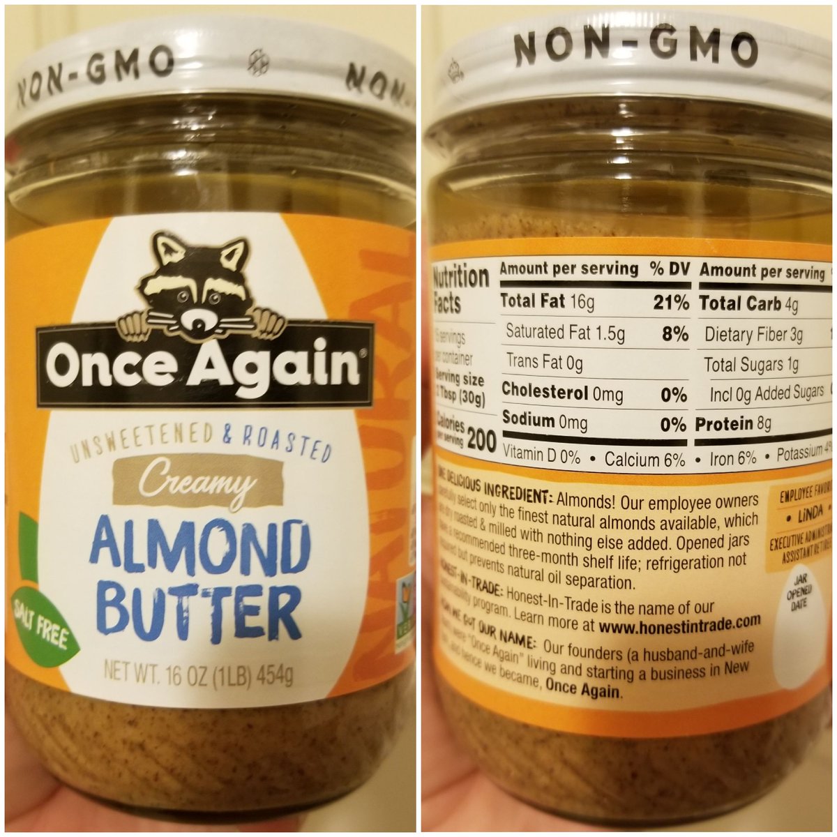 Another moderately low carb hack
I love &amp; miss is peanut butter, especially in candy

I tried almond butter since it has lower carbs, but it tastes like peanut butter dragged thru an ashtray.

 If you mix in a little Spenda, a spoon full is a great treat
<a href="/Anticleric/">Blair Renaud // LOW-FI 🟥🟧⬛</a> <a href="/JonVirtual/">Jon</a>