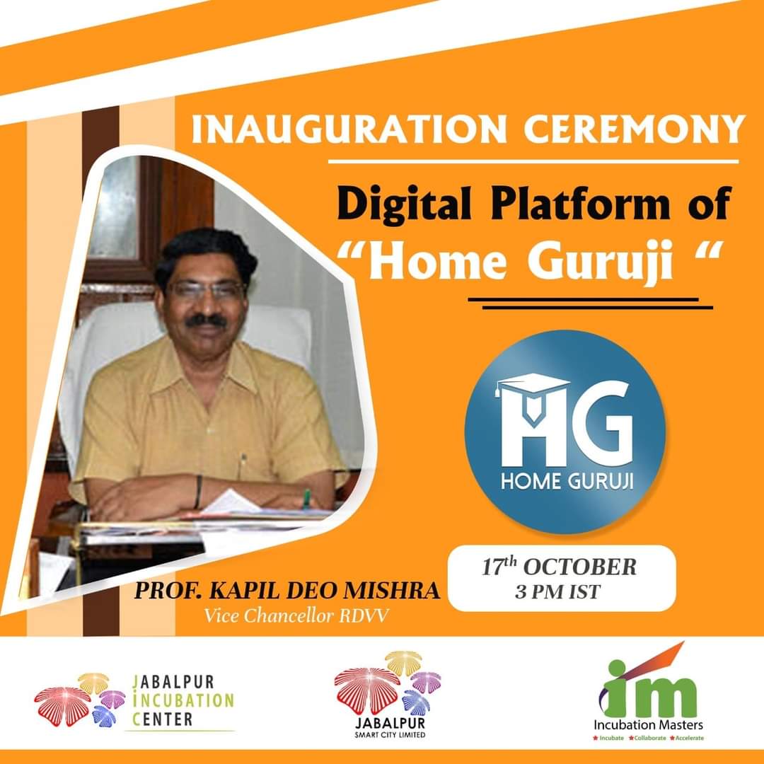 jicjbp's tweet photo. Jabalpur Smart City Incubation Center’s incubatee “ #HomeGuruji (One of the most promising EdTech Startup)“ is launching their digital platforms (App &amp; Web) today!

Join us LIVE today at 3 PM IST on the Facebook page of Smart City -

https://t.co/hG7kmzU4jJ
@IncubationMS https://t.co/1xOsBvaTki