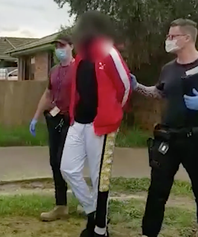 As Victoria Police often does with these kinds of operations, they provided footage of some of these arrests. The footage included these *four* arrests, in this order...