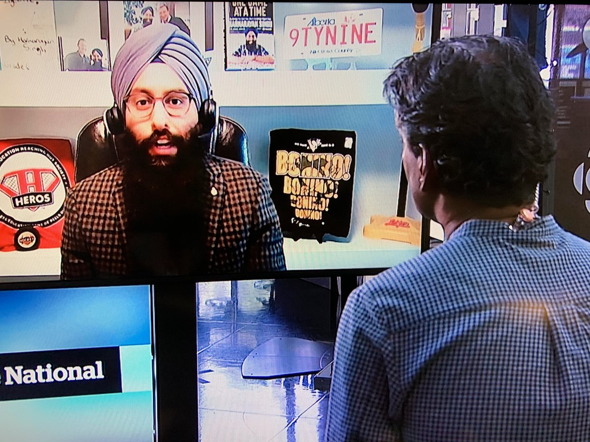When we first moved to #Canada, there were few #POC on Canadian TV, let alone Canadian institutions.  Tonight, I just watched <a href="/ianhanomansing/">Ian Hanomansing</a> from <a href="/CBCTheNational/">CBC News: The National</a> interview <a href="/IceSinghHNIC/">Harnarayan | IceSingh</a> from <a href="/HkyNightPunjabi/">Hockey Night in Canada: Punjabi</a> 🏒  Nice.