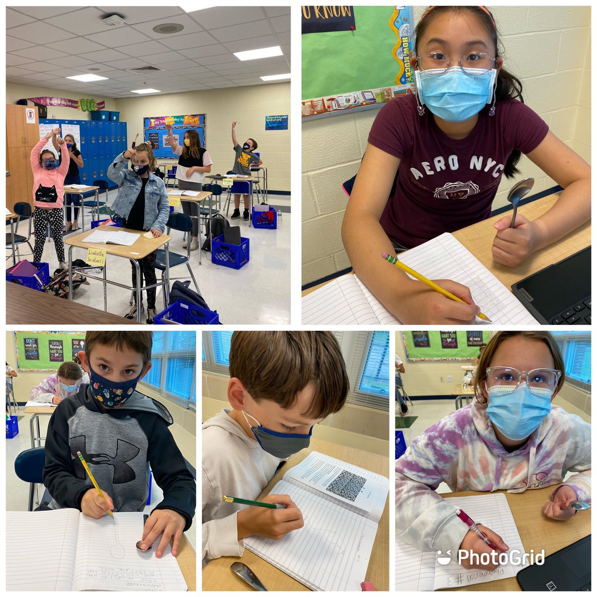 MrsEtense's tweet photo. “What happens when we...” Ss finding the related phenomenon- sunglasses. More exploring “Spoon Reflections.” #6thgradescientists #ESMSscientists #phenomenon @NGSS_tweeps @NGSSphenomena @ngsnavigators @MrsCEastShore @MrsSTEMilford https://t.co/RwEr2Lmljr