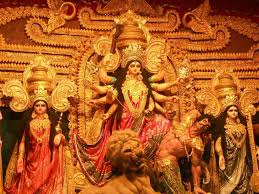2. In most parts of the Eastern India, Navratri is celebrated as Durga Puja. I marks the victory of Maa Durga on the powerful demon Mahishasur. Big decorated pandals are made with massive Idols of Maa Durga. Devotees feast on delicacies to celebrate this joyous occasion.