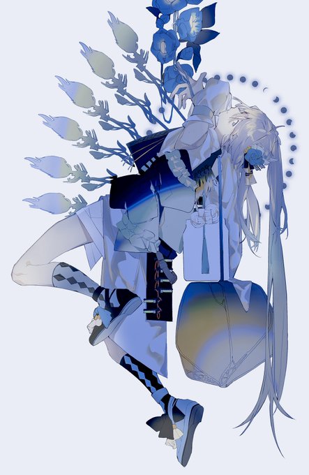「blue theme full body」 illustration images(Popular)
