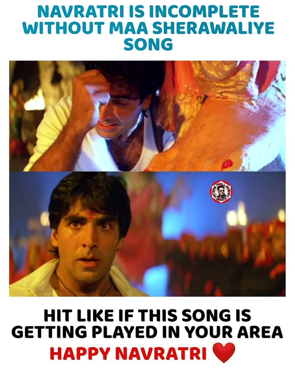 Most Loved Song 😻 #HappyNavratri #Navratri #Song #MaaSherawaliye #KhiladiyonKaKhiladi #AnuMalik #DevKohli #SonuNigam #Rekha #RaveenaTondon #AkshayKumar 
@akshaykumar ❤️😍🌏
@AkkiJaiHind @MafiyaAkkian