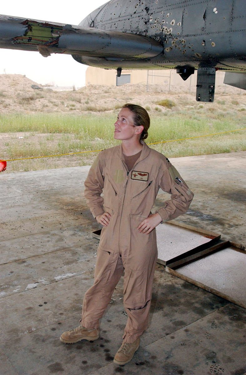 Captain Kim "Killer Chick" Campbell had all the backup systems shot out over Baghdad, so she used the "manual reversion" mode--cranks and cables--to fly her A-10 Thunderbolt II Warthog back to base.Never been done before.The only two attempts resulted in crashes.