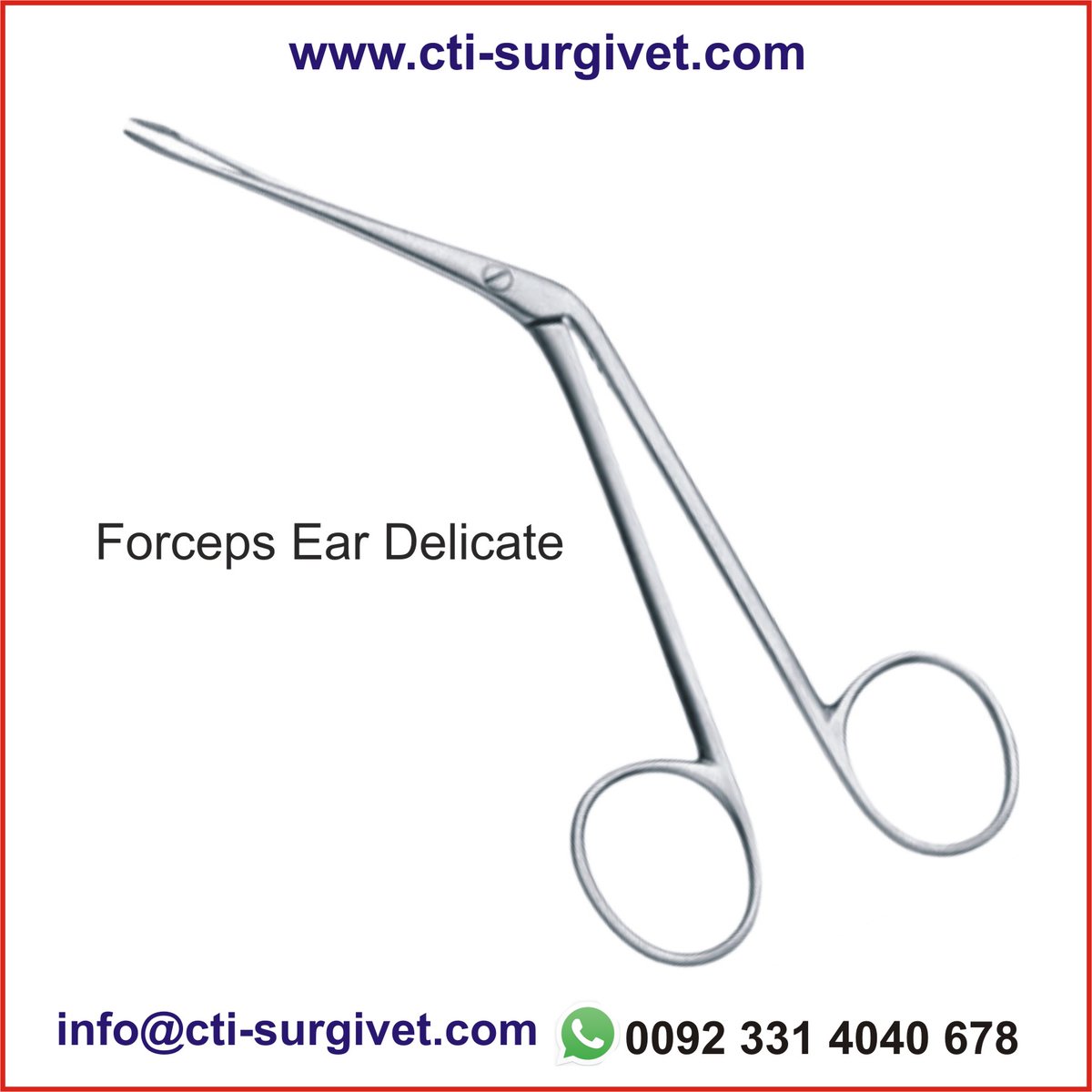 cti_SurgiVet's tweet image. Paeds Ear Forceps
For More Information Contact Through What’sApp = +92 331 4040 678 || +92 313 8682068
cti-surgivet.com

#surgicalhospitals #earforceps #paedsforceps #veterinaian   #surgicalInstruments #surgivet #ENT #entinstruments #ForcepsEar #entdiagnosticset #paedsear