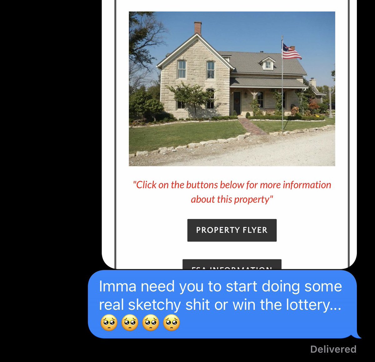 kortneyalane's tweet photo. When your dream home comes up for sale but it’s listed at $879,000 😅 https://t.co/1R2aGPfX0f