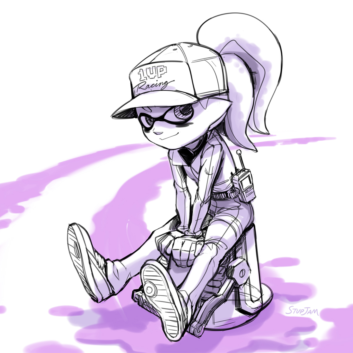 stupjam's tweet image. a bucket of paint #MarioKartLiveHomeCircuit #Splatoon2