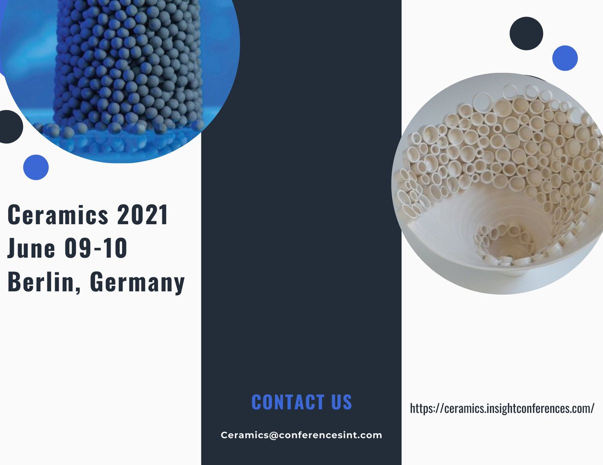 Call for speakers at: ceramics.insightconferences.com
submit your abstract and deliver innovative talks on
#ceramics #compositematerials #glassceramics
during June 09-10, 2021 at Berlin, Germany
<a href="/BrianRoemmele/">Brian Roemmele</a>
<a href="/Olive_Free/">olivetree aka Olivier Sandre</a>
<a href="/FunceramicsTeam/">Funceramics</a> 
more details email:ceramics@conferencesint.com