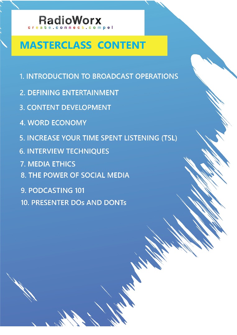 RadioWorx's tweet photo. Good morning. If you want real world, relevant and applicable broadcasting skills, contact us on whatsapp 72588966 or email radioworxbw@gmail.com https://t.co/Bs77PZFcmY