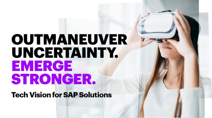 Tech2Specialist's tweet image. rt @AccentureTech @antgrasso @mikequindazzi @fisher85m
How can #SAP solutions help navigate your business through uncertainty? Discover the key role these solutions play in #TechVision2020 for #SAP: accntu.re/36kPcGo