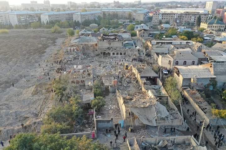 azembassyus's tweet photo. #Ganja city after missile attack by #Armenia/n armed forces against civilians
#GanjaCity #GanjaStong #Azerbaijan https://t.co/abRINrzya4