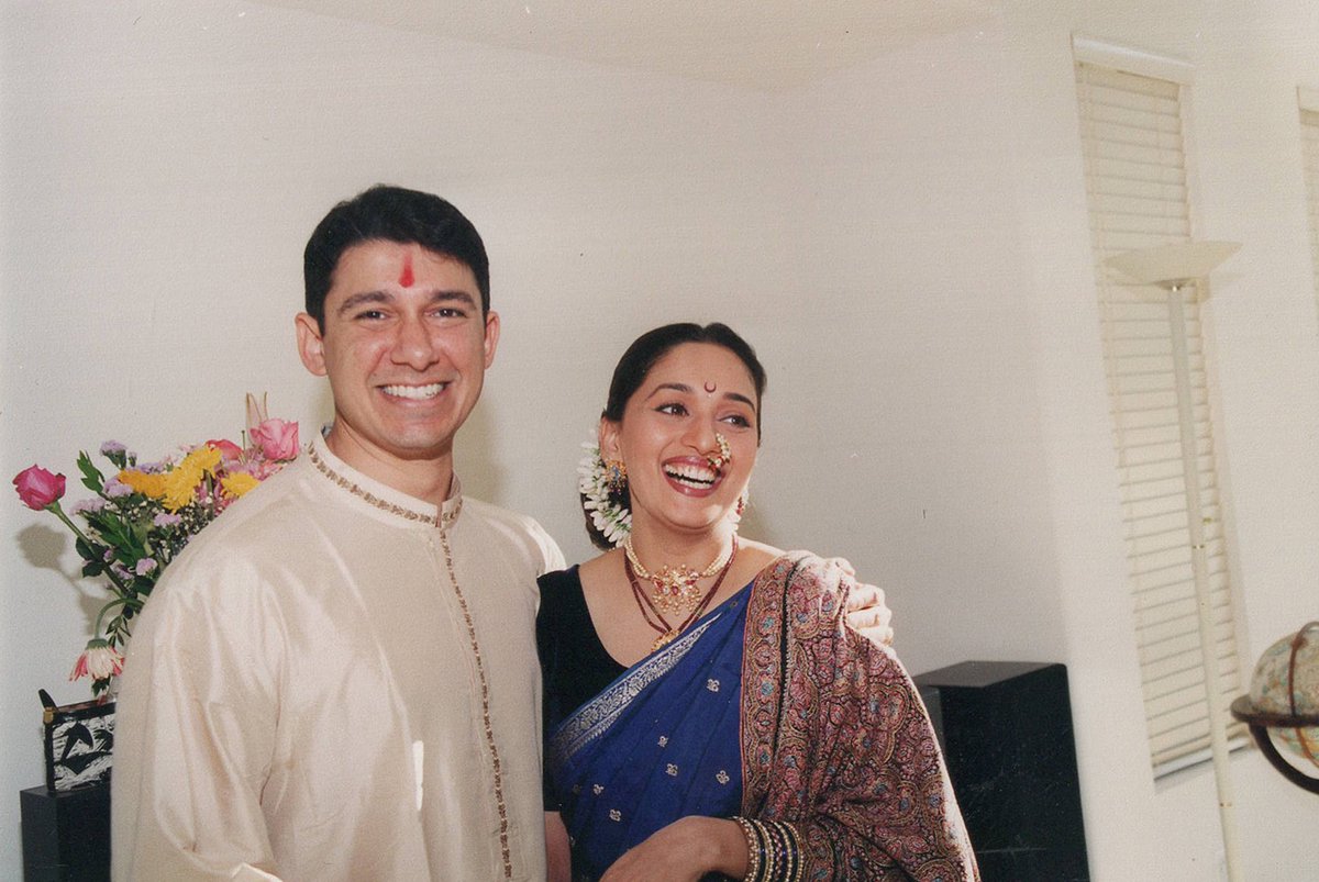 'I think marriage is wonderful. And for me a boon.I've found someone who loves me supports me & encourages me.I'm lucky.Marriage is what u make of it .Just like he supports me,I support him in his work and I hope it continues to be that way- touch wood!' Madhuri Dixit  #DixitNene