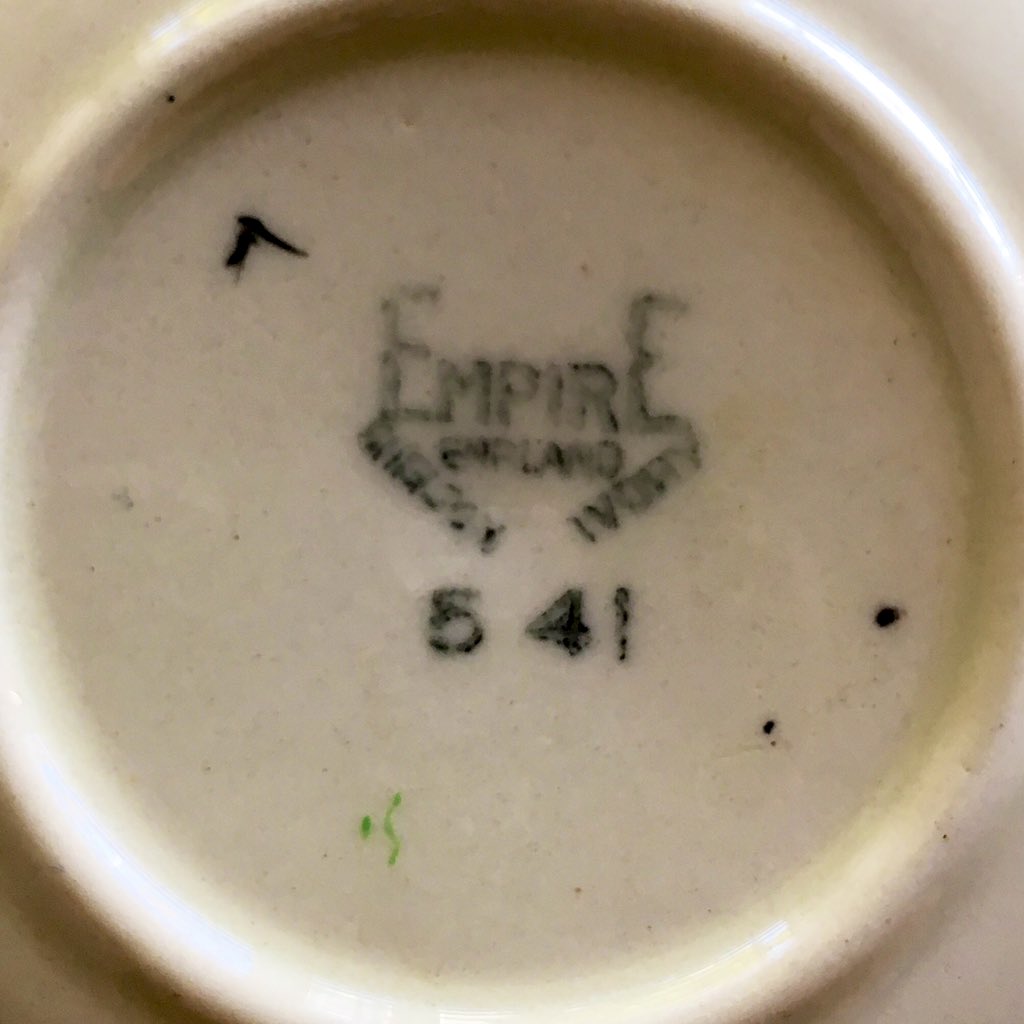 I’ve fallen down a rabbit hole with these baby plates. A little more snooping reveals that 541 is unlikely to be a pattern number, but is probably the date of manufacture in May 1941. The early years of WWII. Because, who doesn’t love military themed nursery crockery in wartime.