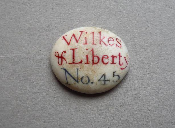 In 1763 Wilkes published a satirical pamphlet called ‘The North Briton’. His attacks on the Government in that publication, particularly in the 45th edition, led to his arrest under a general warrant. In January 1764 Wilkes was expelled from the House of Commons. [2/4]