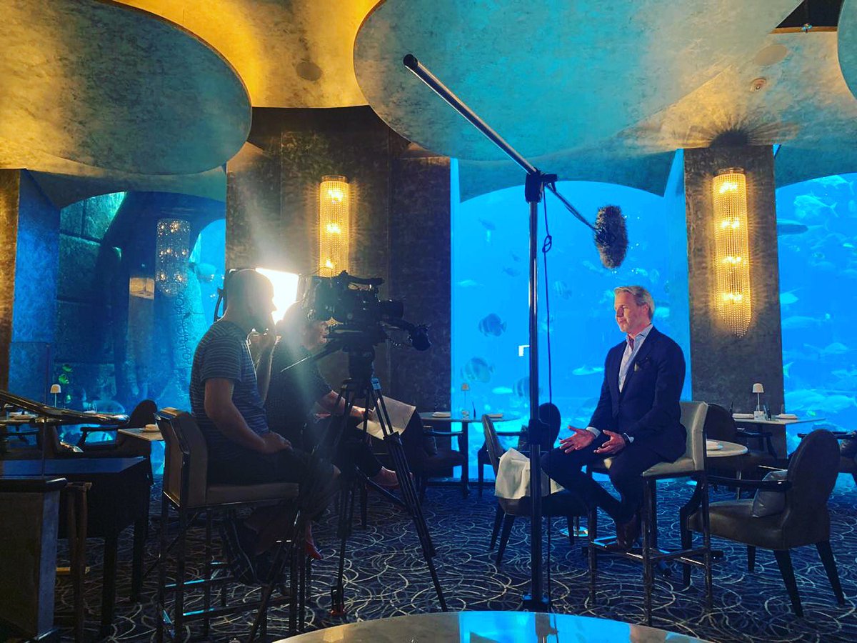 HWMdubai's tweet photo. What a location for an interview! #ossiano #atlantis https://t.co/UU3UAFrhFI