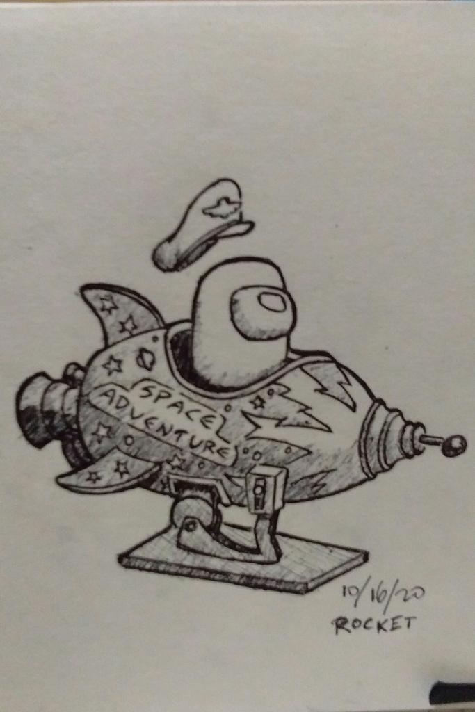 Entry 16 - Rocket #inktober2020  #AmongUs