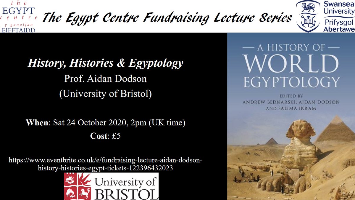 Only one week to go until the October fundraising lecture in aid of @TheEgyptCentre. The lecture will be delivered by Prof Aidan Dodson who will discuss the history, histories, and Egyptology. Tickets available here: https://t.co/SYJh66Qptr
Please support the museum! https://t.co/y7YkgLM7aH