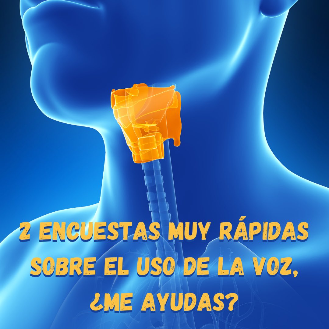 Estamos realizando unas encuestas para evaluar y estudiar el uso o sobre uso de la voz de cualquier persona (gracias por participar y compartir):
forms.gle/47DndBNpwsUsVD…
forms.gle/5AvBwTBdBWvNq1…