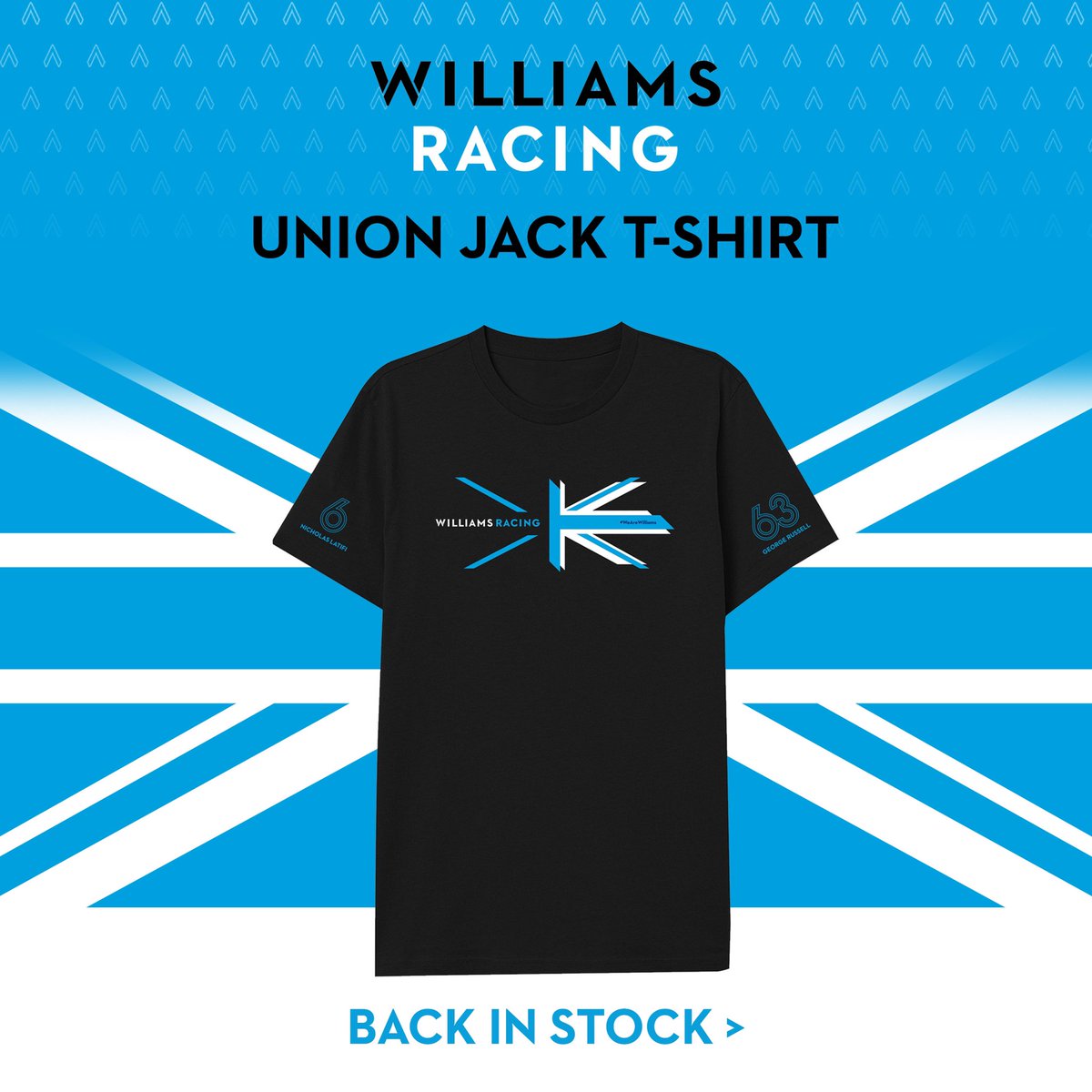 dr1va's tweet photo. Williams Union Jack Tee Restocked 💥🇬🇧 #williamsf1 #Motorsport #unionjack https://t.co/Nu6Giryb9g