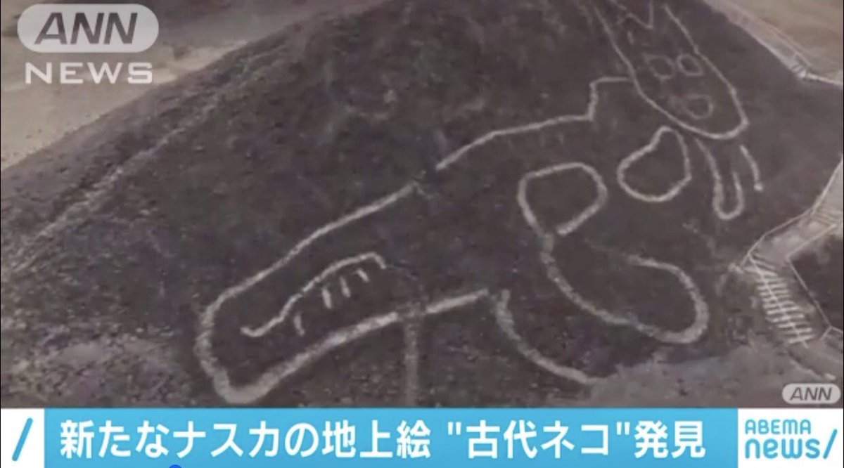たまに呟く大学生ｋ ナスカの地上絵 ある声優の絵 ん ナスカの地上絵 猫 ねこ 江口拓也 えぐちたくや