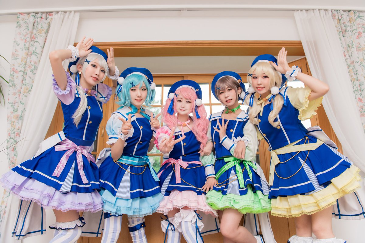 YByul_cos's tweet photo. 🌟
BangDream(バンドリ) 

💗💜💚💛💙
Pastel*Palettes
💙💛💚💜💗

🐰🐇🐰☘️☘️☘️
ご注文はうさぎですか？Collaboration ver
☘️☘️☘️🐇🐰🐇

💗丸山 彩 - @YByul_cos 
💙氷川 日菜 - @ee_aa_nn
💛白鷺 千聖 - @mintchip_07 
💜若宮 イヴ - @io25nim
💚大和 麻弥 - @runku96 

📷 @nozenoze https://t.co/RvlPnImK5u