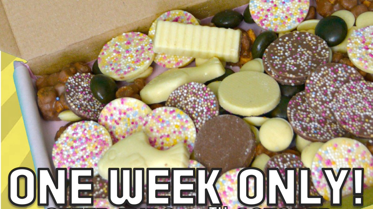 OhMySweetsUK's tweet photo. Get 15% OFF our Chocoholics Box this week! Crammed full of chocolatey goods including jazzies, snowies, cookie fudge clusters, chocolate fish and chips, chocolate ovals and white chocolate drops!
#chocolate #sweetlikechocolate #specialoffer #giftbox #chocoholic https://t.co/G4zpNLRusr