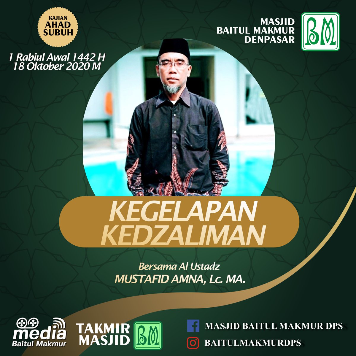 Hadiri dan Ikuti Kajian Ilmu
Ahad Ba'da Sholat Subuh

🕌 Masjid Baitul Makmur Denpasar, Bali