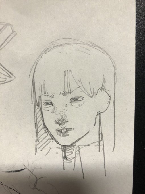ウケないから描かんけどこういう顔が好き 
