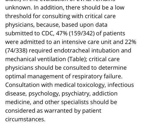 19/ The CDC only tracked EVALI cases severe enough to require hospital admittance, so those presenting only to ER or general practitioners are not included in the CDC tally. There is a “milder” form of EVALI referenced in the medical literature which was not tracked.